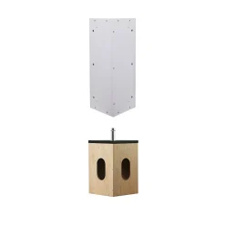 Ensemble lave-mains d'angle SKINO + vasque + armoire de toilette