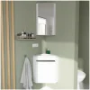 Ensemble lave-mains d'angle SKINO + vasque + armoire de toilette