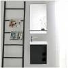 Ensemble lave-mains HAMPTON avec rangement latéral et miroir tablette