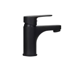Ensemble lave-mains NOVA suspendu métal et bois avec robinet noir