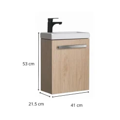 Ensemble lave-mains suspendu NEVADA avec robinet noir