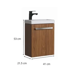 Ensemble lave-mains suspendu NEVADA avec robinet noir