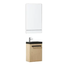 Ensemble lave-mains suspendu NEVADA avec robinet et miroir