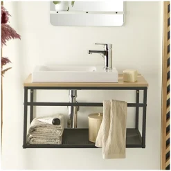 Ensemble lave-mains WILO grande largeur avec robinet 60cm