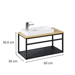 Ensemble lave-mains WILO grande largeur avec robinet 60cm