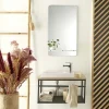 Ensemble lave-mains WILO grande largeur avec robinet et miroir 60cm