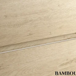 Ensemble meuble de salle de bain 80cm simple vasque + colonne de rangement PALMA - bambou (chêne clair)