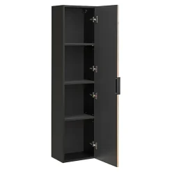 Ensemble meuble double vasque encastree 120cm et colonne Gaia Bois