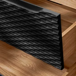 Ensemble meuble double vasque 120cm 4 tiroirs et colonne Elora Noir et bois Cloud