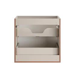 Ensemble meuble double vasque encastree 120cm et colonne Alba Cachemire