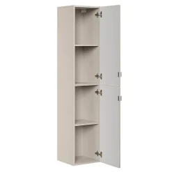 Ensemble meuble double vasque encastree 120cm et colonne Alba Cachemire