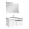 Ensemble meuble et vasque et miroir lumineux 80cm meuble salle de bain Blanc