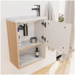 Ensemble meuble lave-mains NIKA + robinet