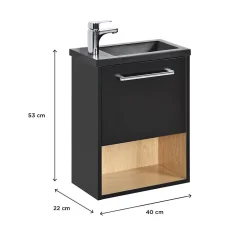 Ensemble meuble lave-mains NIKA + robinet