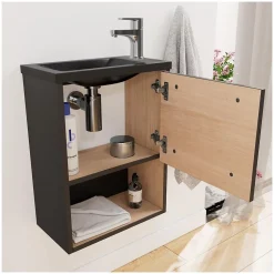 Ensemble meuble lave-mains NIKA + robinet