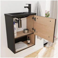 Ensemble meuble lave-mains NIKA + robinet