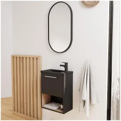 Ensemble meuble lave-mains NIKA + robinet