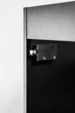 Ensemble meuble lave-mains suspendu ADEL noir avec le lavabo FIKA 40 cm