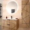 Ensemble meuble simple vasque encastree 80cm et colonne Teren Bois