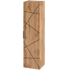 Ensemble meuble simple vasque encastree 80cm et colonne Teren Bois