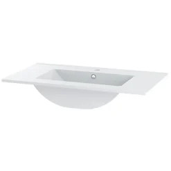 Ensemble meuble simple vasque encastree 80cm et colonne Izae Cachemire