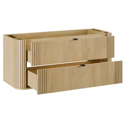 Ensemble meuble simple vasque 120cm et colonne Mila Bois