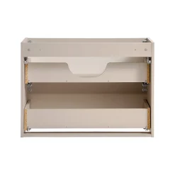 Ensemble meuble simple vasque 80cm 2 tiroirs et colonne Manoa Cachemire et Bois
