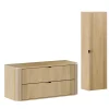 Ensemble meuble sous vasque 120cm et colonne Mila Bois
