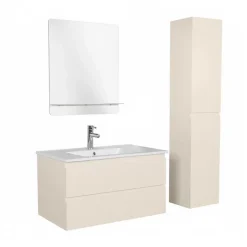 Ensemble meuble vasque SORRENTO 80cm avec robinet, miroir et colonne