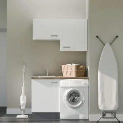 Ensemble meubles buanderie avec emplacement lave-linge - B02