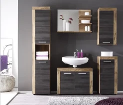 Ensemble Salle de bain PUKET 72 x 56 x 34 cm - Gris foncé