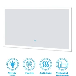 Ensemble Salle De Bain simple vasque avec colonne et miroir 60cm meuble blanc