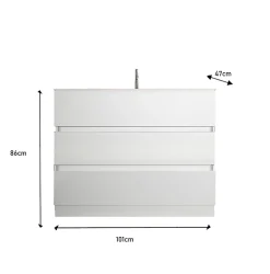 Ensemble salle de bain START blanc brillant 101 x 86 x 47 cm