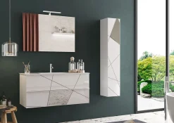 Ensemble salle de bain VITTORIA blanc brillant, 101 x 53 x 47 cm