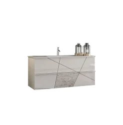Ensemble salle de bain VITTORIA blanc brillant, 101 x 53 x 47 cm
