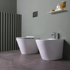 Ensemble Sanitaires Wc Et Bidet Encastrés - Blues