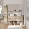 Ensemble SORRENTO double vasque suspendu 120cm