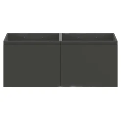 Ensemble sous vasque + plan vasque résine l.120 cm, gris anthracite, GoodHome Levanna