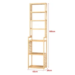 Etagère à 7 niveaux Forssa pour salle de bain cusine salon 165 x 42 x 28 cm en.casa