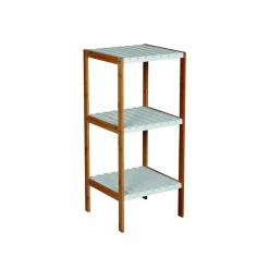 Etagère 3 Niveaux Bambou MDF Bambou Blanc MSV