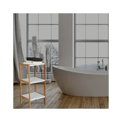 Etagère 3 Niveaux Bambou MDF Bambou Blanc MSV