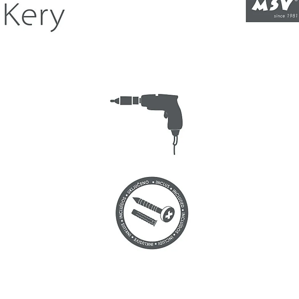 Etagère 3 niveaux KERY Acier Noir mat MSV