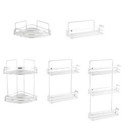 Etagère de douche 2 niveaux à fixer RILEY Chromé MSV