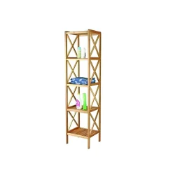 Etagère de rangement de 5 Niveaux en Bambou MSV