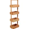 Etagère de salle de bain bambou , 4 niveaux, H.88cm x P.25cm Five Simply Smart