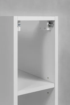 Etagère de salle de bain, Blanc Mat, 20 x 57 x 46 cm