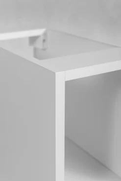 Etagère de salle de bain, Blanc Mat, 20 x 57 x 46 cm