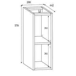 Etagère de salle de bain, Blanc Mat, 20 x 57 x 46 cm