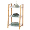 Etagère de salle de bain en bambou Finja - L. 43 x H. 76 cm