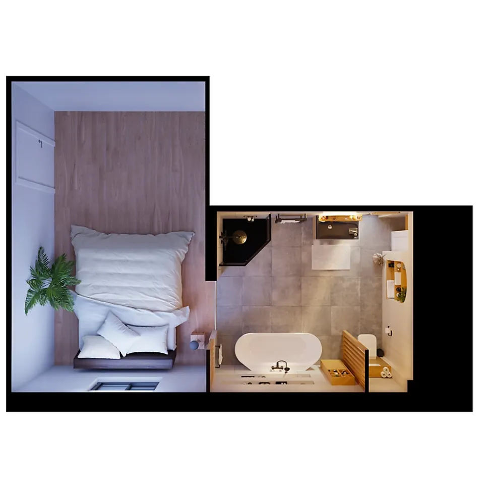 Etagère de salle de bains Goodhome Avela placage chêne 20 cm